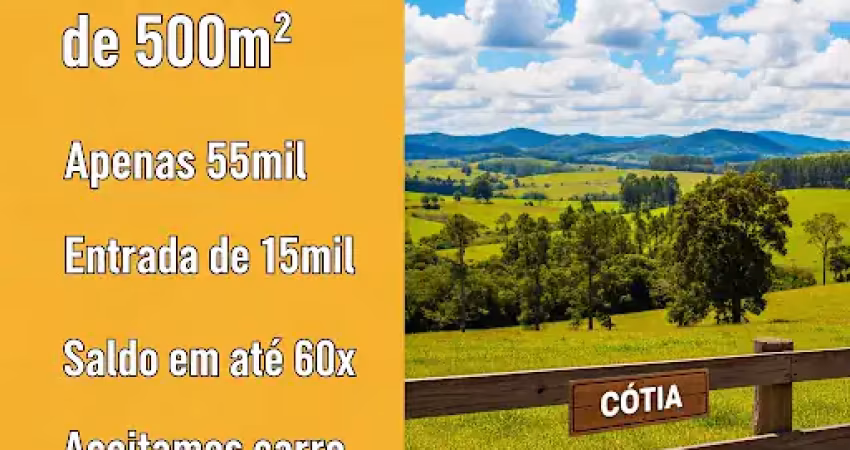 Lotes com acesso cachoeirra, 15 mil de entrada apenas pareclamento em até 60x