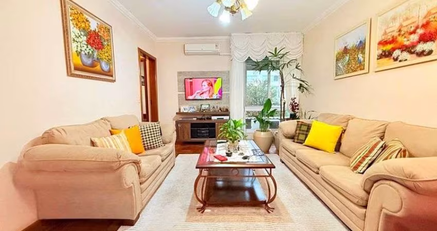 Impecável apartamento com 3 dormitórios , 3 banheiros , 2 vagas cobertas , com 120 m² privativos.