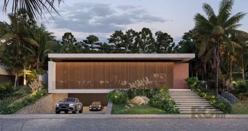A casa conta com 434m2 de área construída, mas com um aproveitamento total dos 1.012m2 do lote