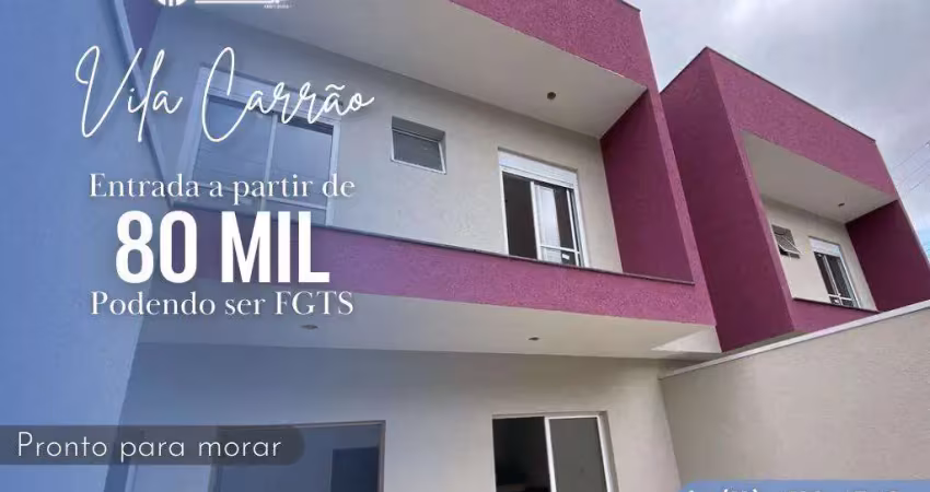 Sobrado para venda em são paulo, vila carrão, 2 dormitórios, 2 suítes, 3 banheiros, 2 vagas