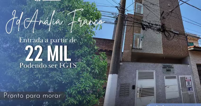 Apartamento para venda em são paulo, jardim anália franco, 1 dormitório, 1 banheiro