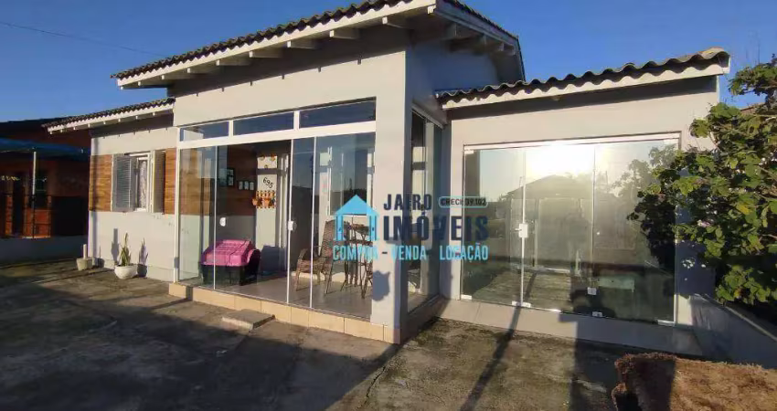 Casa com 3 dormitórios, 2 quadras do mar, à venda por r$ 300.000 - centro - balneário pinhal/rs
