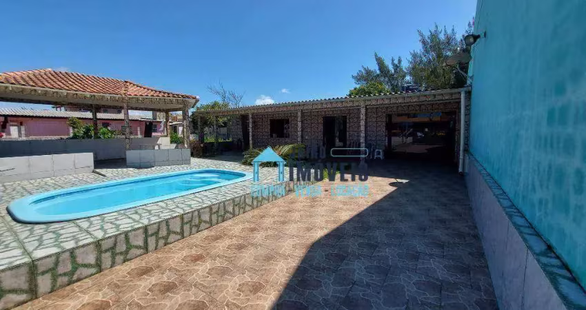 Casa com 3 dormitórios e piscina à venda por r$ 250.000 - magistério - balneário pinhal/rs