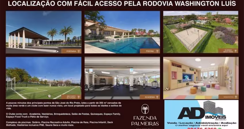 Terreno em condomínio para venda em são josé do rio preto, fazenda palmeiras