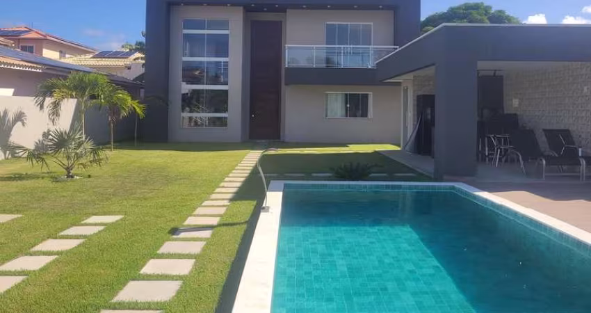 CASA MODERNA 4 SUÍTES PISCINA QUIOSQUE GOURMET VARANDA MOBILIADA À VENDA BARRA DO JACUÍPE!