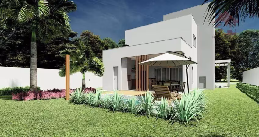 Casa solta em condomínio fechado com 4 dormitórios à venda, 154 m² - abrantes - camaçari/ba