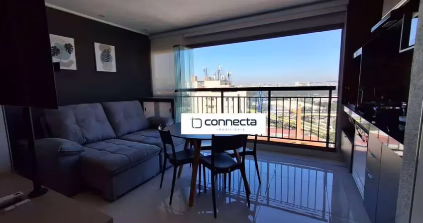 Studio mobiliado, andar alto vista livre no condomínio giardino gran maia- guarulhos/sp