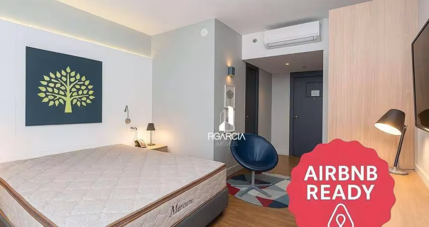 Apartamento com 1 dormitório à venda, 24 m² por r$ 415.000,00 - batel - curitiba/pr