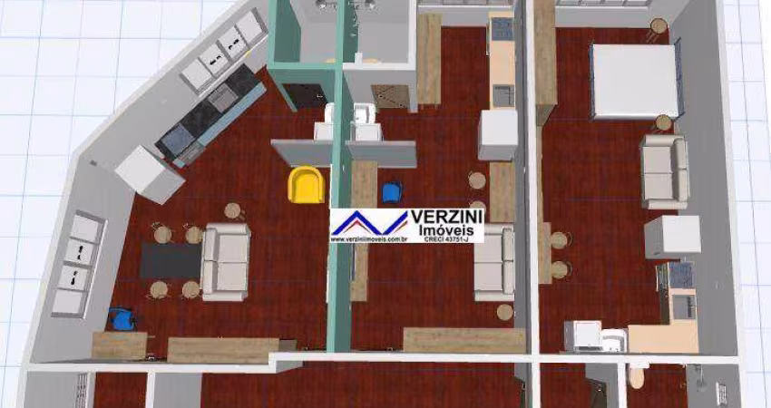 Kitnet  25 m² para alugar,  por R$ 1.100/mês - Parque Continental II - Guarulhos/SP