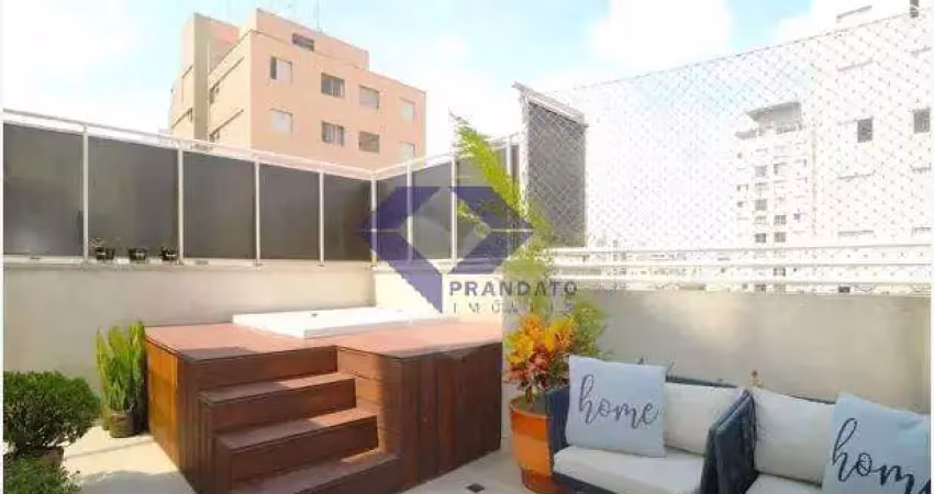 Cobertura a venda 90m²  2 dormitórios 1 suíte e 2 vagas  em moema indios sp