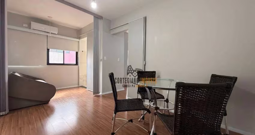 Lindo apartamento com 1 dormitório/elevador/garagem à venda, 60 m² por r$ 390.000 - marapé - santos!