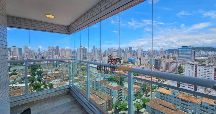 Lindo Apartamento com 3 dormitórios/Suíte à venda, 96 m² por R$ 1.290.000 - Boqueirão - Santos