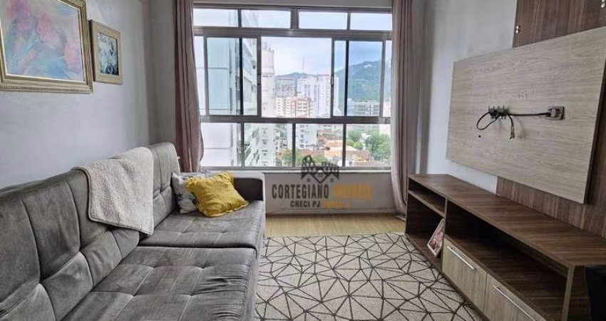 Apartamento com 2 dormitórios para alugar, 94 m² por R$ 3.900,02/mês - Pompéia - Santos/SP