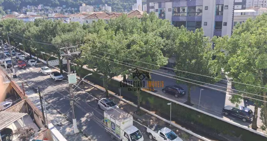 Ótimo apartamento com 2 dormitórios/suíte/elevador à venda, 95 m² por r$ 450.000 - marapé - santos!