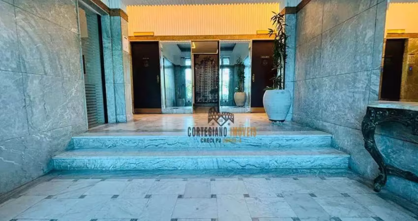 Apartamento na praia com 1 dormitório/suíte à venda, 56 m² por r$ 389.000 - josé menino - santos!