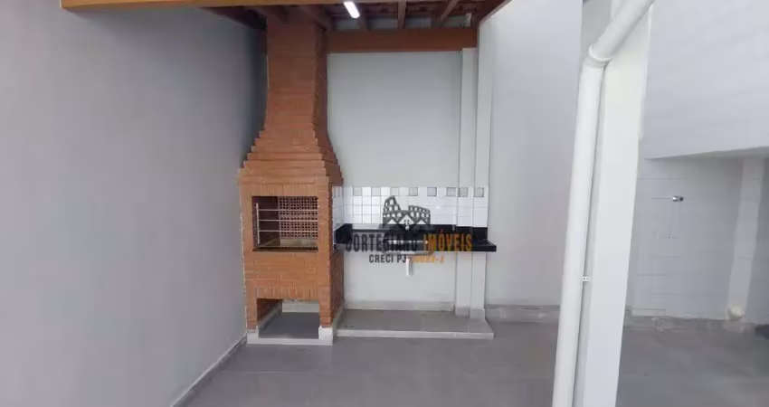 Ótimo sobrado - 2 dormitórios/quintal/churrasqueira  à venda, 100 m² por r$ 780.000 - campo grande - santos!