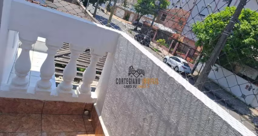 Casa sobreposta alta 2 dormitórios, 1 vaga - boqueirão - santos/sp