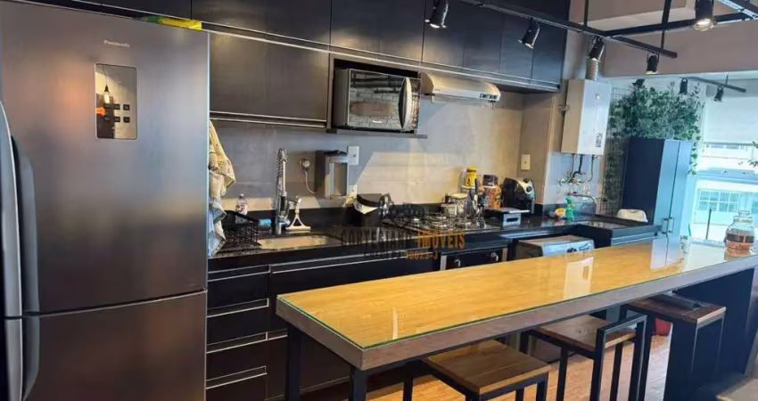Apartamento com 2 dormitórios para alugar, 67 m² por r$ 6.500/mês - josé menino - santos/sp