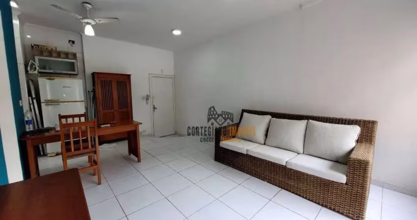Amplo apartamento 1 dormitório à venda, 51 m² por r$ 370.000 - pompéia - santos!