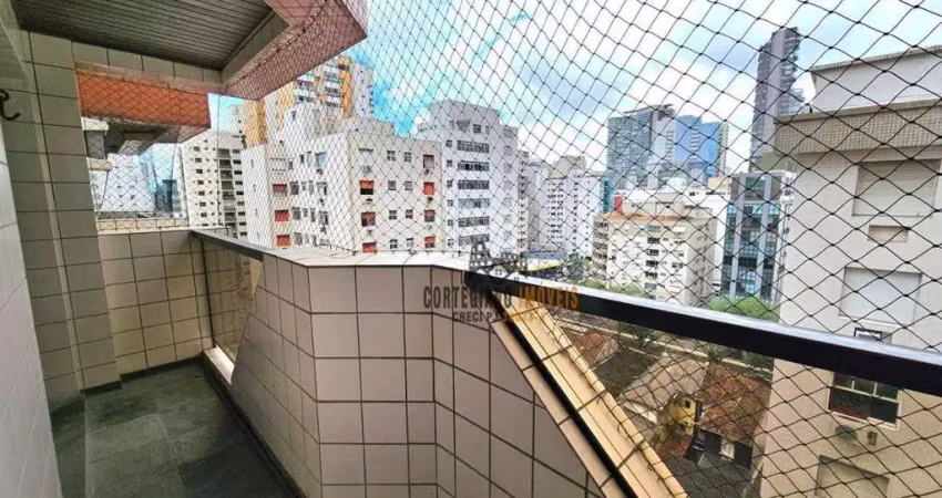 Apartamento 2 dormitórios, suíte, 1 vaga demarcada - gonzaga - santos/sp