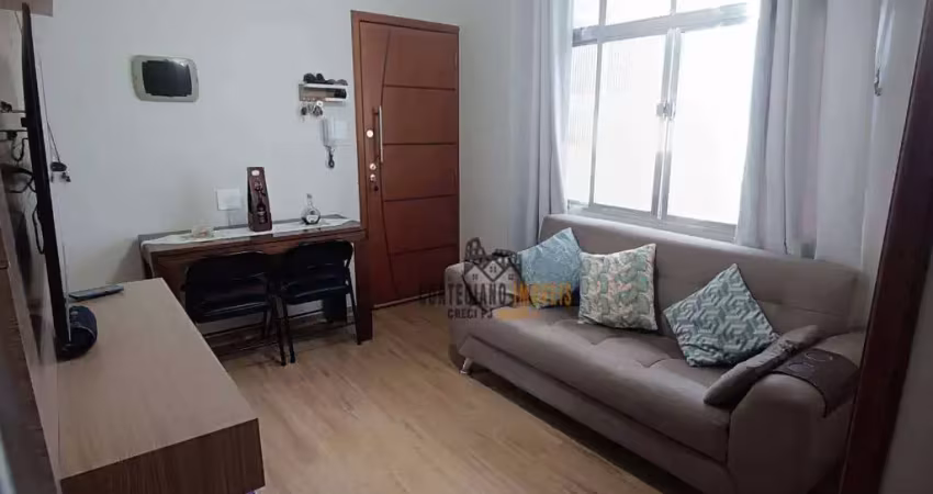 Prédio pequeno - apartamento com 2 dormitórios, 1 vaga garagem à venda em santos, embaré !