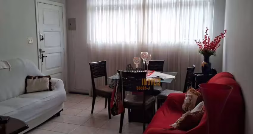 Apartamento com 2 dormitórios/frente/garagem fechadab à venda, 100 m² por r$ 385.000 - vila matias - santos/sp