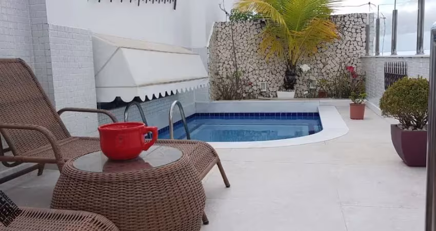 Linda cobertura duplex na pituba, piscina, decorada, 4 vagas na garagem