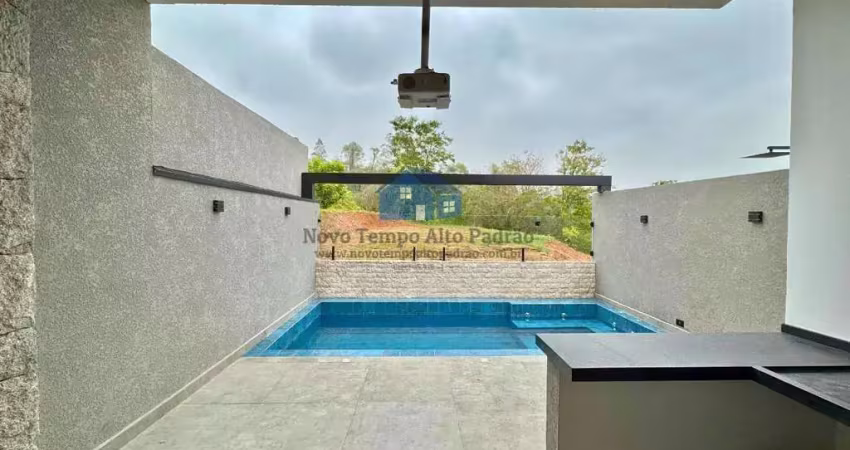 Sobrado novo no nova jaguari, com piscina, gourmet + telão