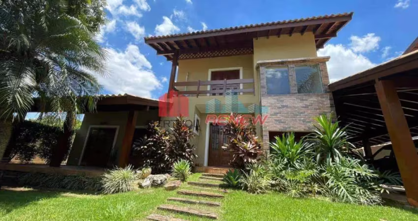CASA EM CONDOMÍNIO, ESTILO CAMPO, NO VILLAGE VISCONDE DO ITAMARACÁ - VALINHOS/SP