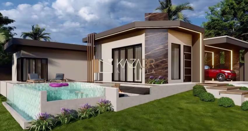 Casa térrea à venda, condomínio fechado, 3 suítes, piscina, 204m² de área construída. $1.900.000 – Shamballa III – Atibaia/SP