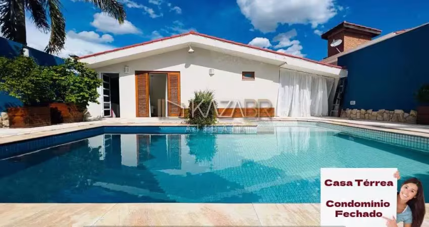 Casa térrea, à venda, 2 suítes, piscina, condomínio fechado, 230m². $1.400.000 – Recanto dos Ipês – Atibaia/SP