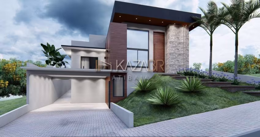 Casa térrea à venda, condomínio fechado, 4 suítes, piscina, 242m² - $1.900.000 – Figueira Garden – Atibaia/SP