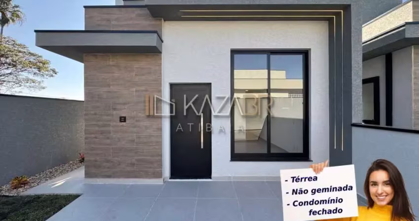 Casa térrea à venda, condomínio estilo vila, 3 dormitórios (1 suíte), 77,37m² - $660.000 - chácaras maringá – atibaia/sp