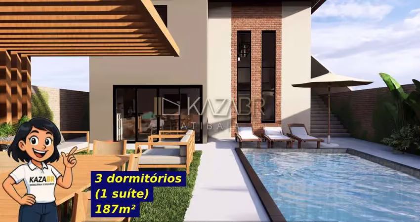 Casa à venda, 3 dormitórios (1 suíte), piscina, 187m² - $1.300.000 – serras de atibaia ii