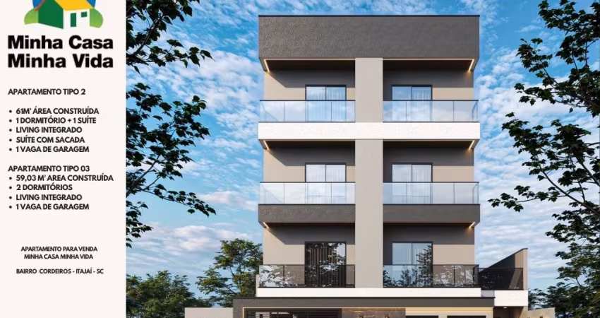 Apartamento para venda Minha Casa Minha Vida  com 2 quartos Bairro  Cordeiros - Itajaí - SC