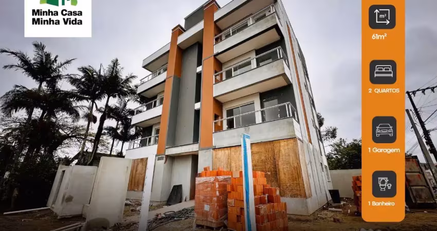 Apartamento  para venda minha casa minha vida  tem 61 metros quadrados com 2 quartos bairro  murta - itajaí - sc