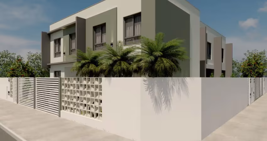 Casa nova  com 2  suites, churrasqueira a carvão e lavabo no bairro   murta - itajaí - sc