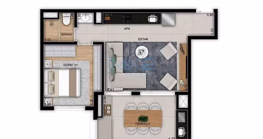 Apartamento pronto para morar a venda proximo a estação Brooklin do metrô