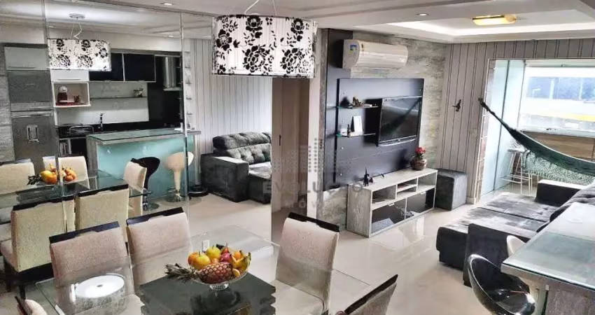 Apartamento totalmente mobiliado 02 dorms, 01 suíte e vaga, floresta, são josé sc