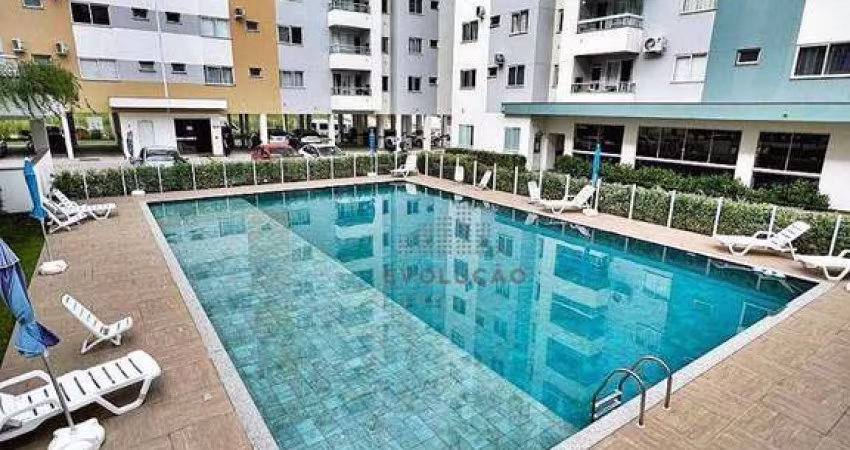 Apartamento, 2 dormitórios, sacada com churrasqueira, vaga de garagem, bairro Areias, São José/SC