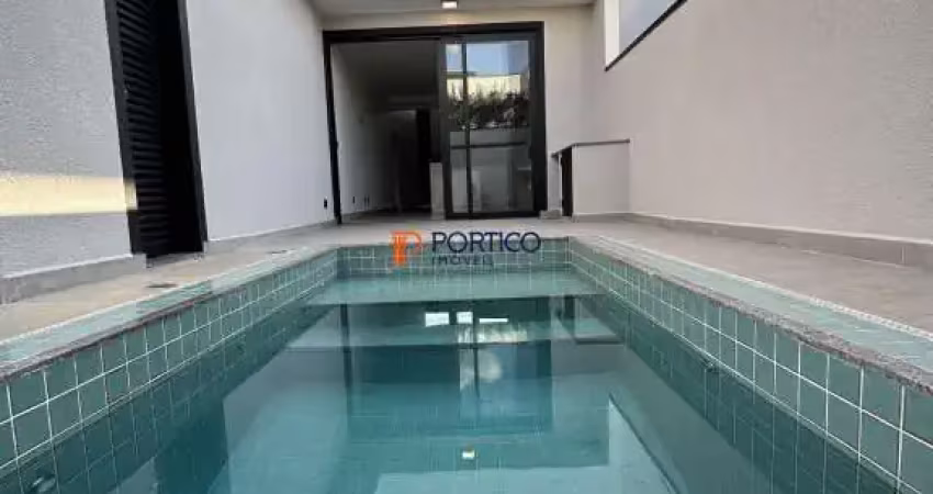 Casa térrea com piscina e 3 suítes à venda no reserva real paulínia, parque bras