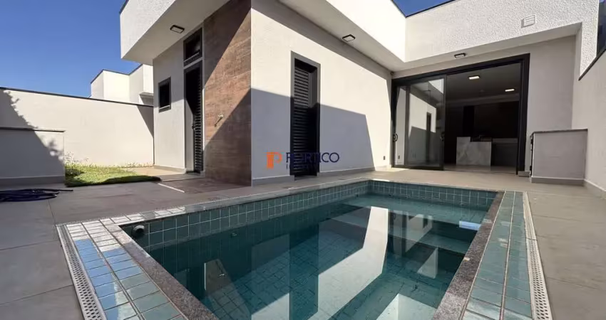 Casa térrea com piscina e 3 suítes à venda no reserva real paulínia, parque bras