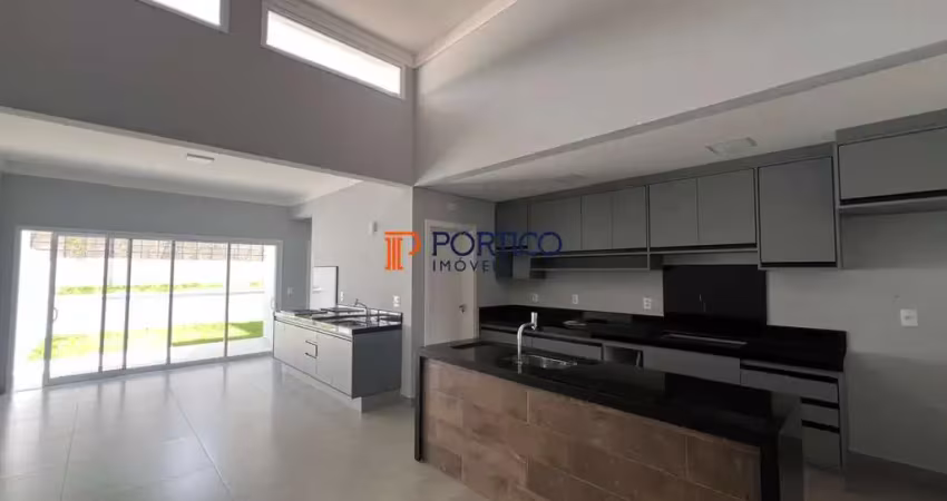 Casa térrea 3 suítes, escritório, 195m² à venda no royal garden em paulínia/sp