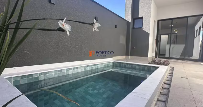 Casa nova com 3 suítes e piscina no terras da estância paulínia