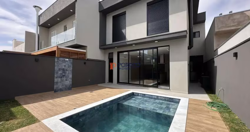 Sobrado com 3 suítes, piscina e acabamento impecável em condomínio fechado – pau