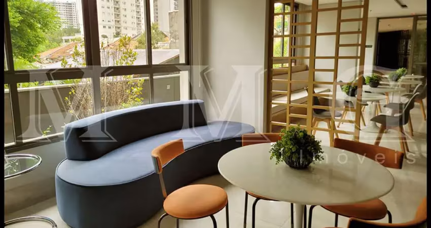 Apartamento studio novo com varanda e  lazer a venda na vila clementino