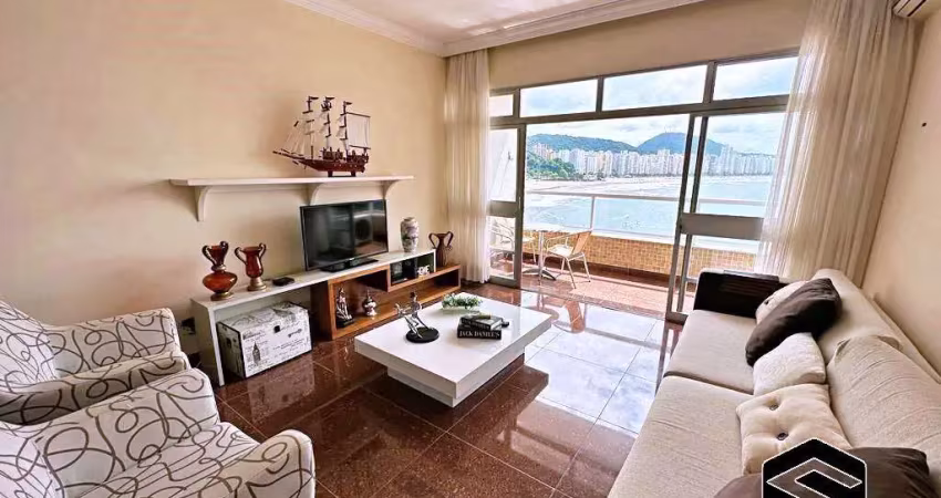 Lindo apto, frente mar - 150m², reformado, com linda vista!