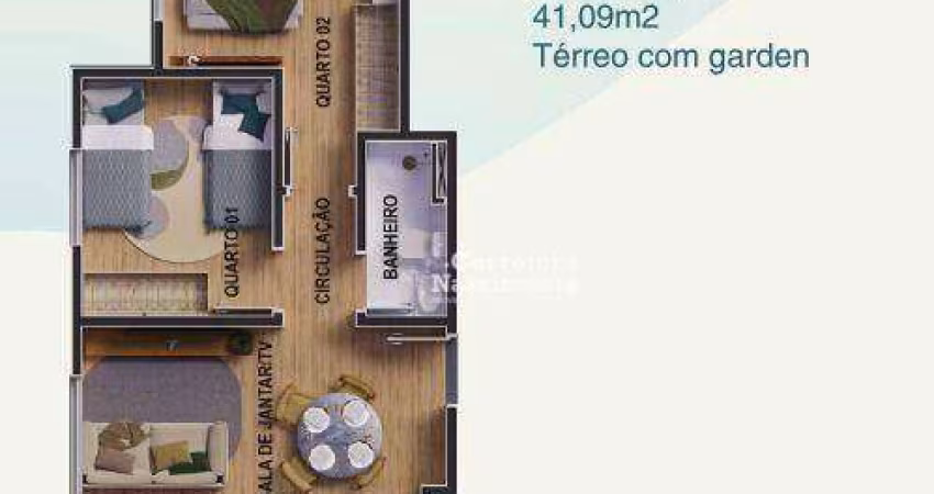 Apartamento com 2 dormitórios à venda, 41 m² por R$ 248.500,00 - Terras de Santa Helena - Jacareí/SP