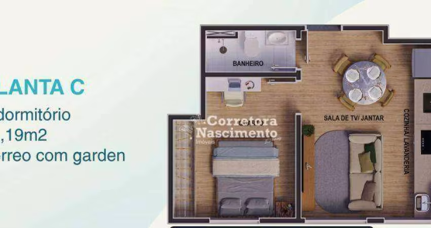 Apartamento com 1 dormitório à venda, 31 m² por R$ 248.000,00 - Terras de Santa Helena - Jacareí/SP