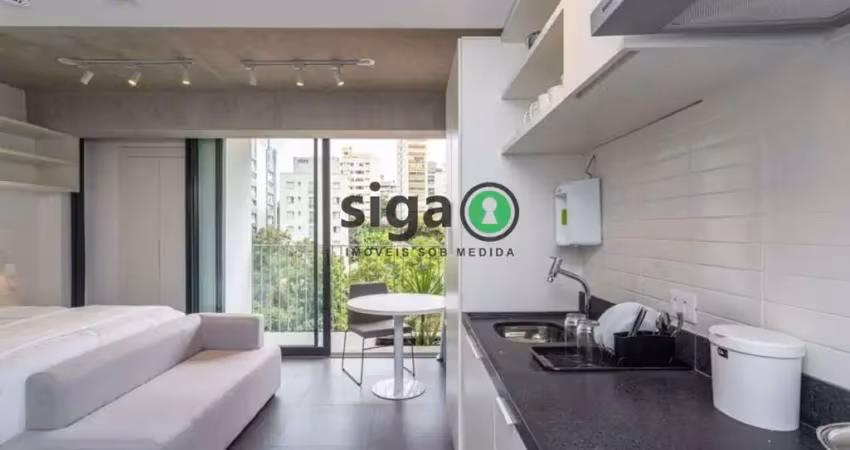 Studio de 28m², com 1 quarto, 1 banheiro e sem vaga na vila madalena